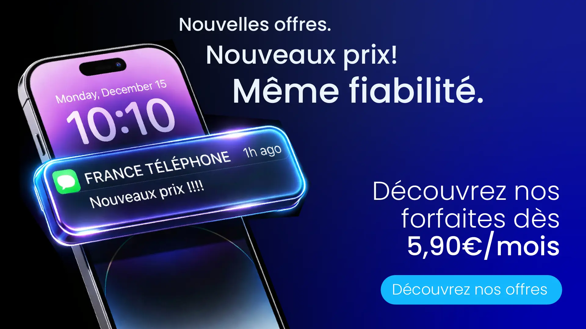 Nos nouvelles offres forfait Mobile Bleutel 2026 à partir de 5.90€